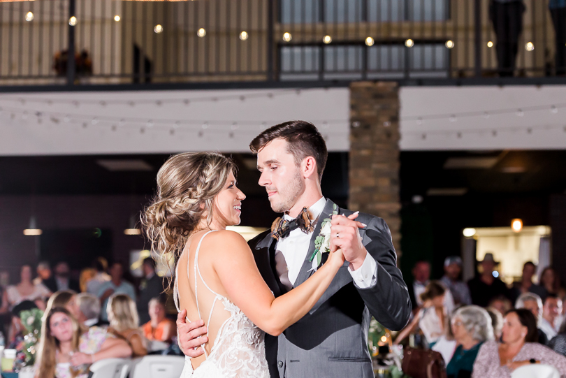 couple dancing at wedding reception