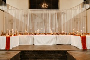 fall themed wedding decor at capital bluff events center
