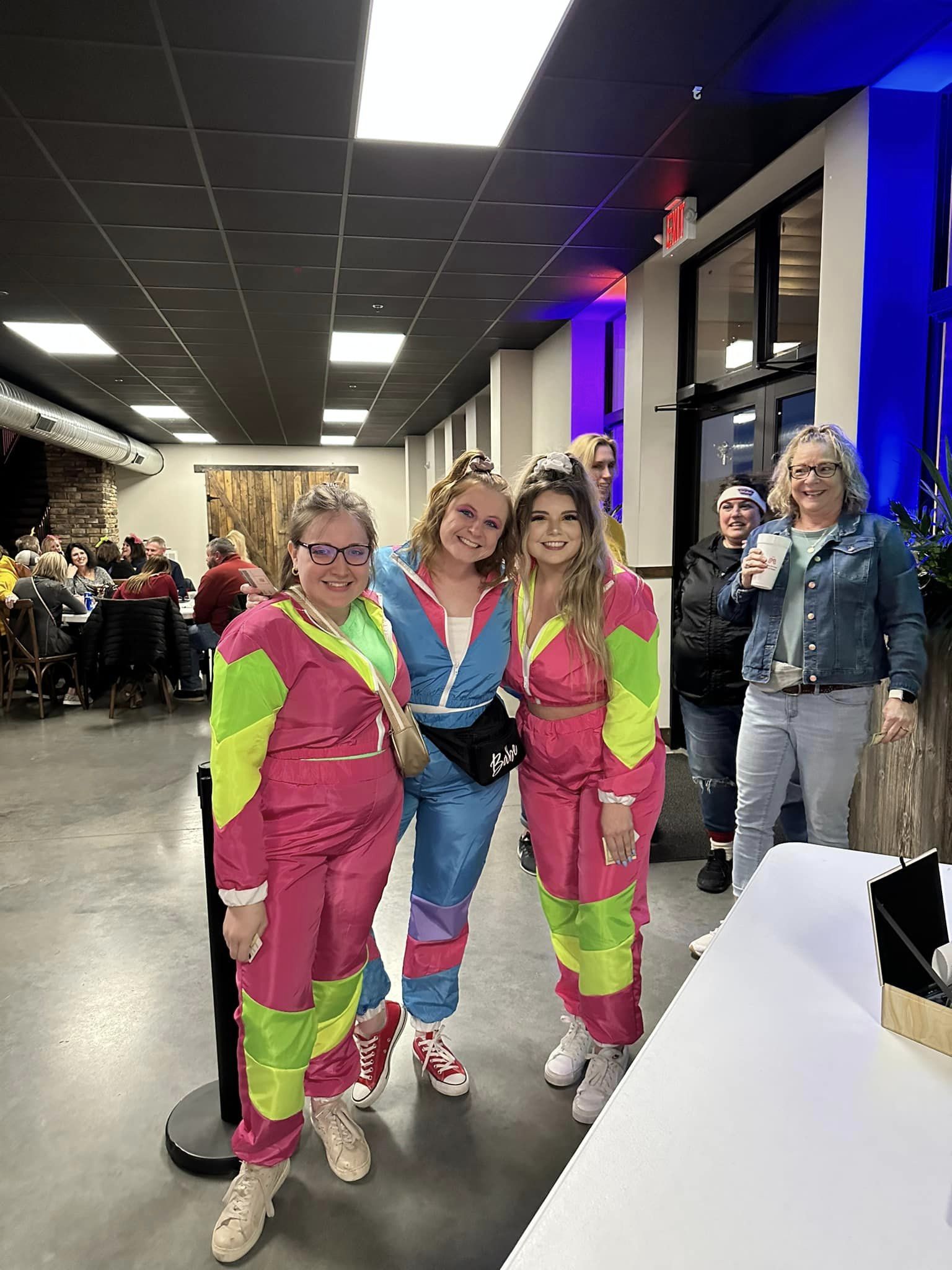 guests at 90s themed party